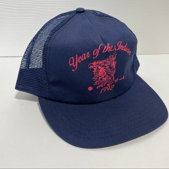 Vintage Other - Vintage 1992 Year of the Indian Trucker Hat